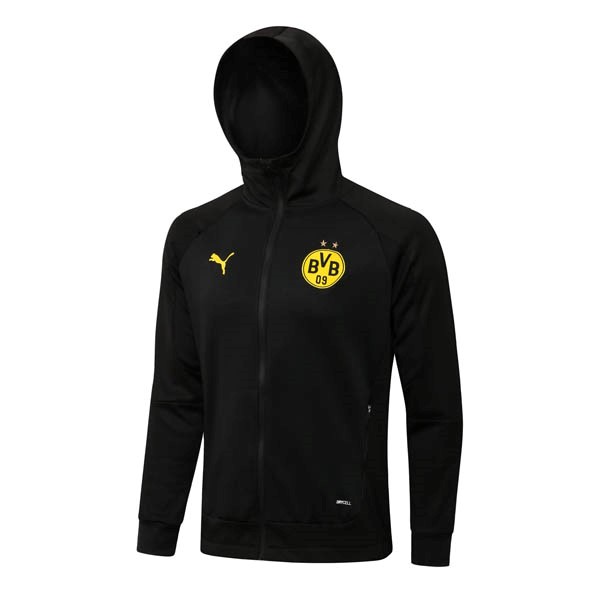 Chaqueta Con Capucha Borussia Dortmund 2022-23 Negro Amarillo